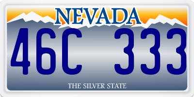 NV license plate 46C333