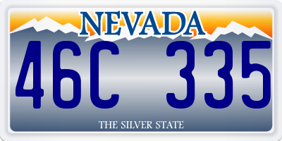 NV license plate 46C335