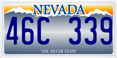 NV license plate 46C339