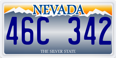 NV license plate 46C342