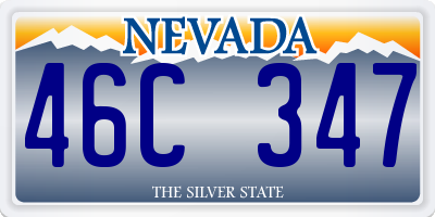 NV license plate 46C347