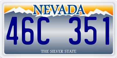 NV license plate 46C351