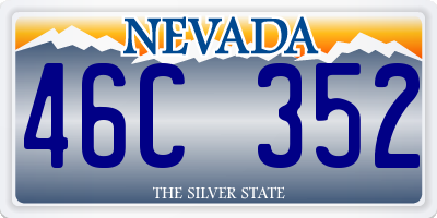 NV license plate 46C352