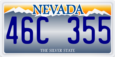 NV license plate 46C355