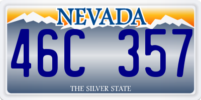 NV license plate 46C357