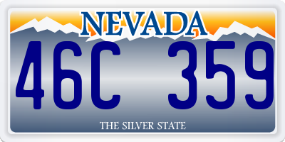 NV license plate 46C359