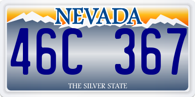 NV license plate 46C367