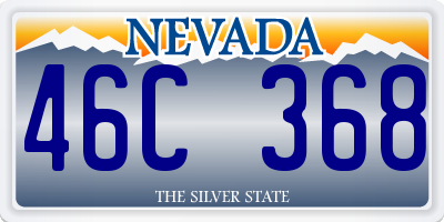 NV license plate 46C368