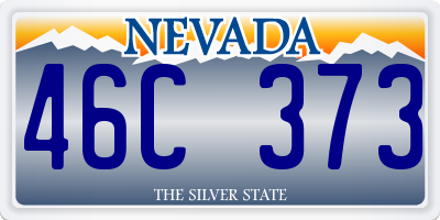 NV license plate 46C373