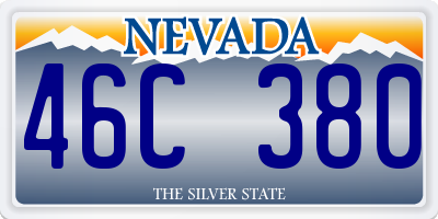 NV license plate 46C380