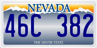 NV license plate 46C382