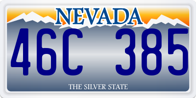 NV license plate 46C385