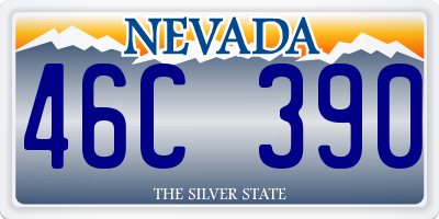 NV license plate 46C390