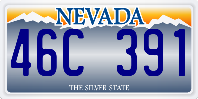 NV license plate 46C391