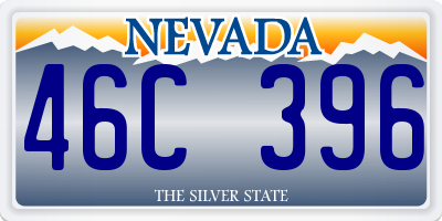 NV license plate 46C396