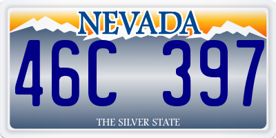 NV license plate 46C397
