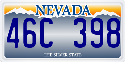 NV license plate 46C398