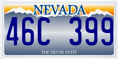 NV license plate 46C399
