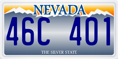 NV license plate 46C401