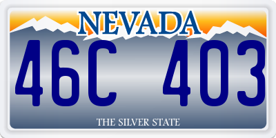 NV license plate 46C403