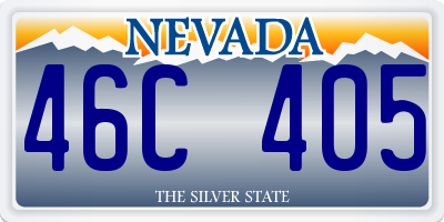 NV license plate 46C405