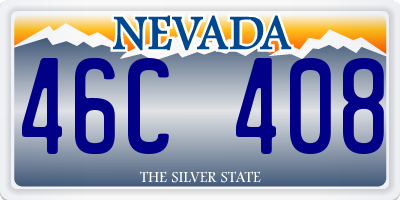 NV license plate 46C408