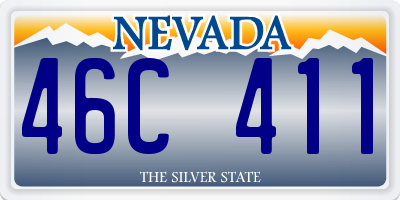 NV license plate 46C411