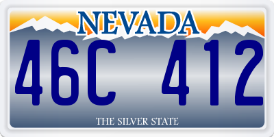 NV license plate 46C412