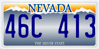NV license plate 46C413