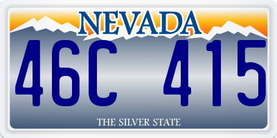 NV license plate 46C415