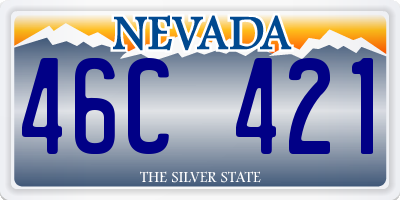 NV license plate 46C421