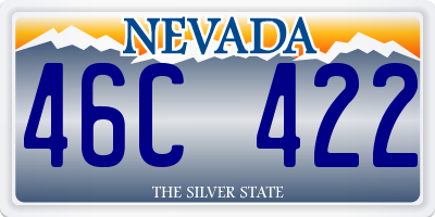 NV license plate 46C422