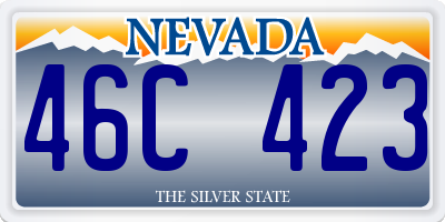 NV license plate 46C423