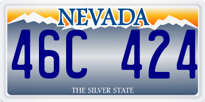 NV license plate 46C424