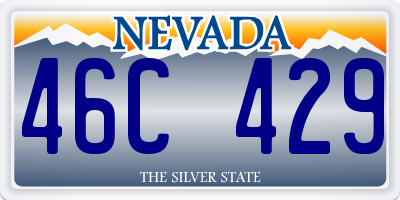 NV license plate 46C429