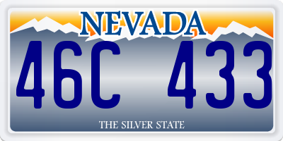 NV license plate 46C433