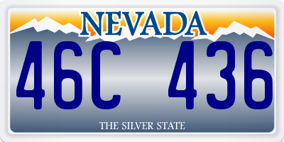 NV license plate 46C436