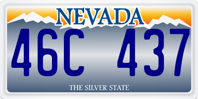 NV license plate 46C437