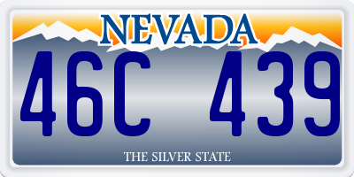 NV license plate 46C439