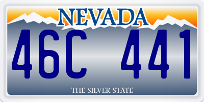 NV license plate 46C441