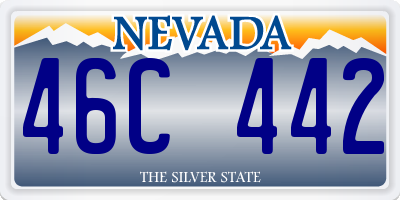 NV license plate 46C442