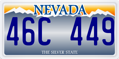 NV license plate 46C449