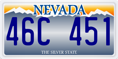 NV license plate 46C451