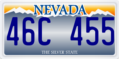 NV license plate 46C455