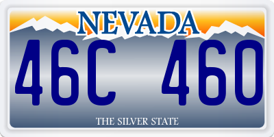 NV license plate 46C460