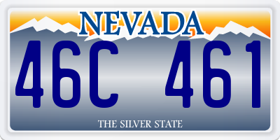 NV license plate 46C461