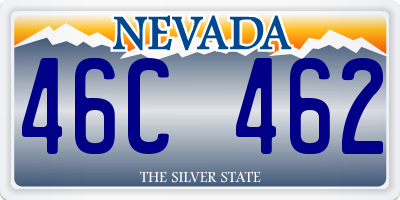 NV license plate 46C462