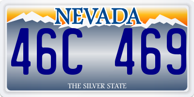 NV license plate 46C469