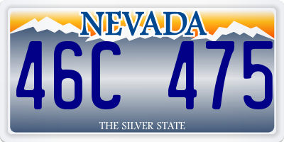 NV license plate 46C475