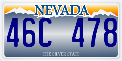 NV license plate 46C478